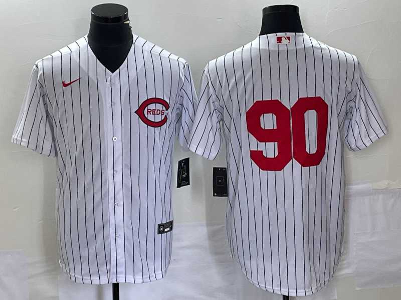 Mens Cincinnati Reds #90 White 2022 Field of Dreams Cool Base Jersey